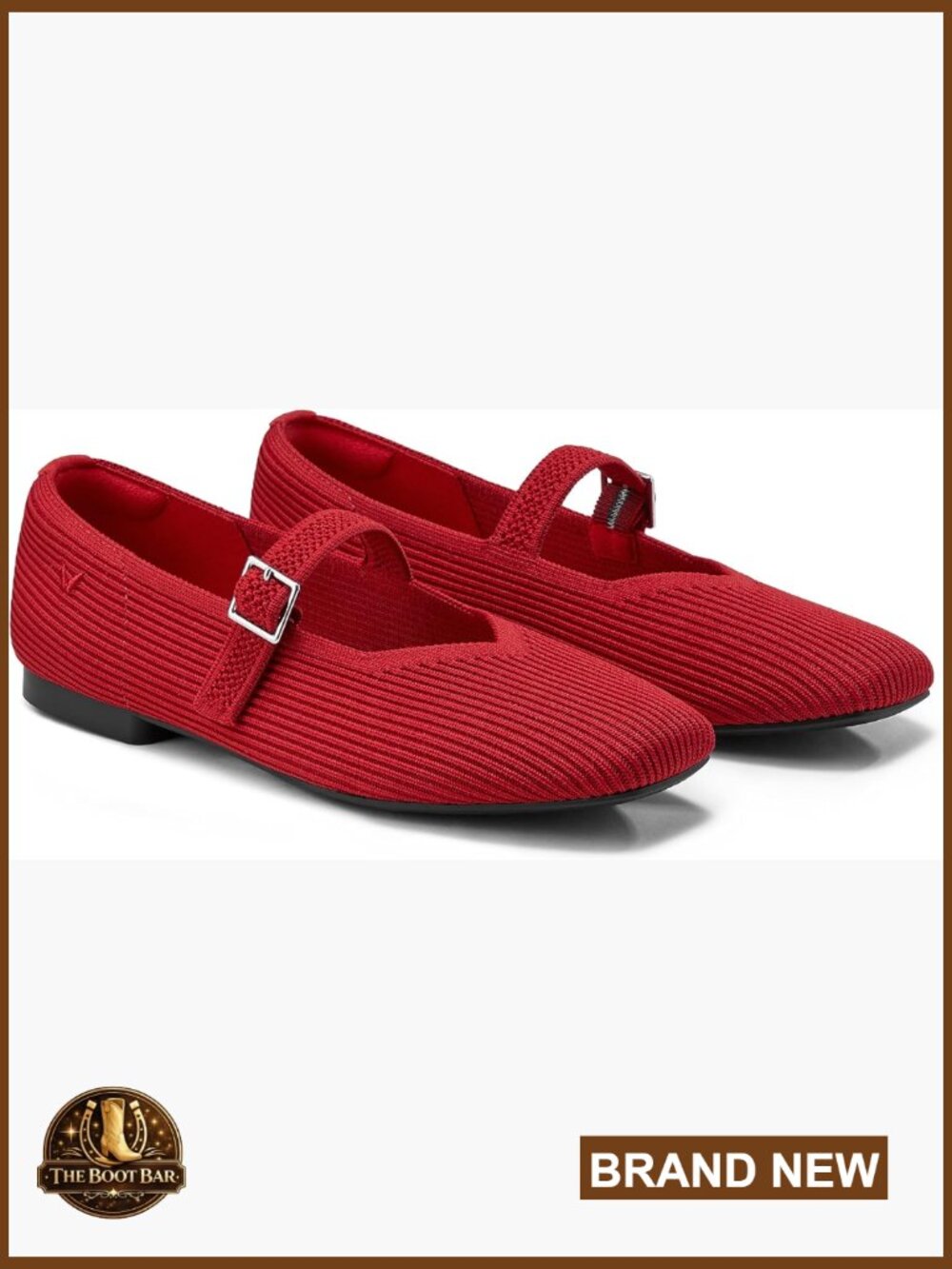 Mary Jane Ballet Flats with Adjustable Strap, Square Toe, Machine Washable - Picture 1 of 7
